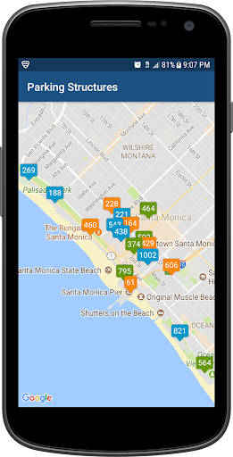 Android application Santa Monica Parking screenshort