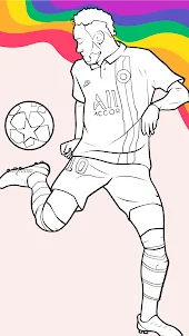 Draw Coloring Football Players