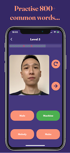 Android application Lip Reading Academy screenshort