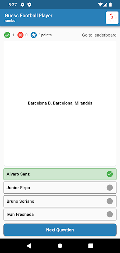 Guess Football Player By Clubs Screen 3