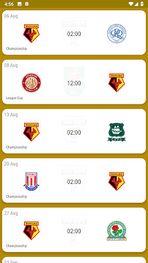 Watford FC Fan App Screen 2