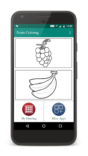 Android application Fruits Coloring screenshort