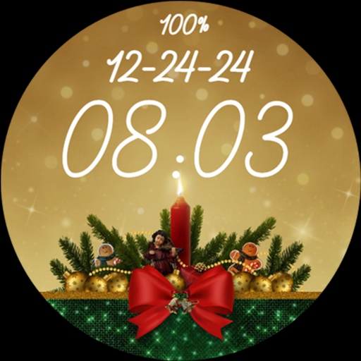 Merry Christmas Eve Card Gold logo