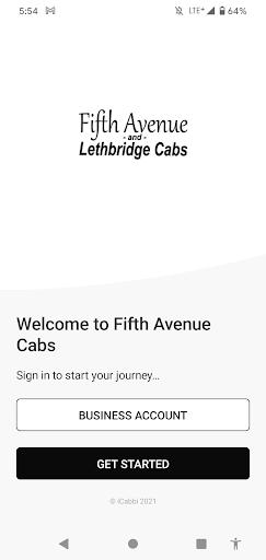 Android application Fifth Avenue Cabs screenshort