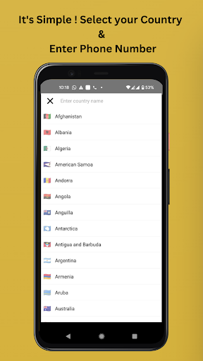 WhizzChat - No Contact Saving Screen 3