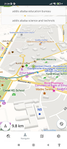 Addis Ababa Offline Map Screen 2