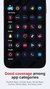 Hera Dark: Circle Icon Pack APK (исправленная/полная версия) 4