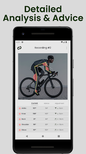 Android application PedalPro – Fast Bike Fit screenshort