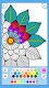 screenshot of Flowers Mandala coloring book