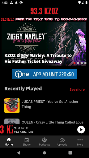 Android application 93.3 KZOZ screenshort
