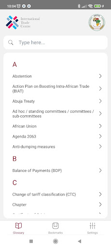 AfCFTA: A Glossary Screen 2