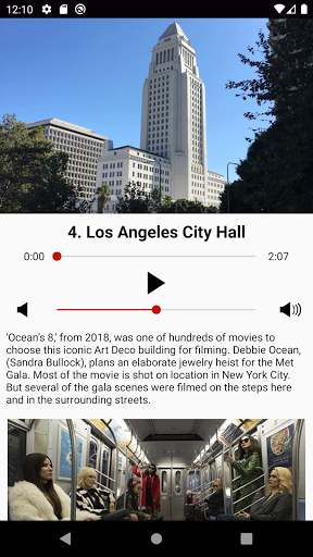 Android application Explore Los Angeles Tour screenshort