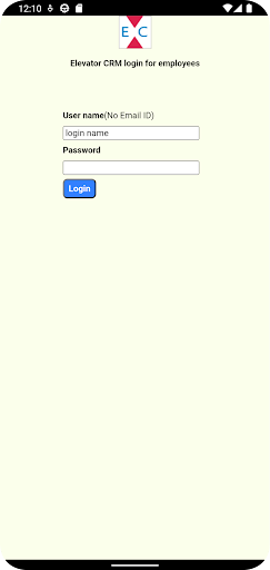 Android application Elevator CRM screenshort