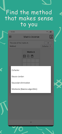 Matrix operations Screen 2