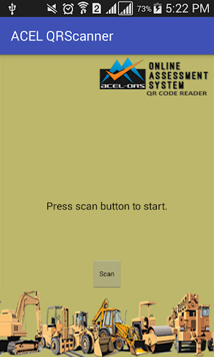 Android application ACEL QRCode Reader screenshort