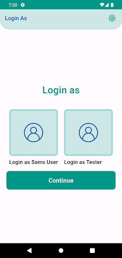 Android application SAMS Cross Connection screenshort
