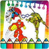 Superhero dc Coloring pages icon