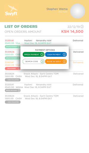 Android application Swyft Pay screenshort