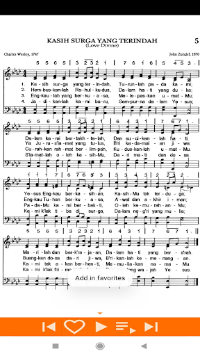 Lagu Sion Not Balok dan Angka