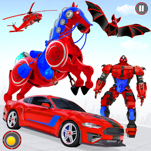 Flying Muscle Car Robot Transform Horse Robot Game 47 APK screenshots 6
