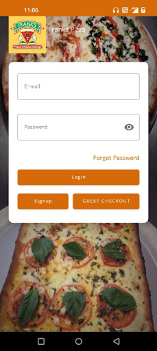 Android application Franks Pizza screenshort
