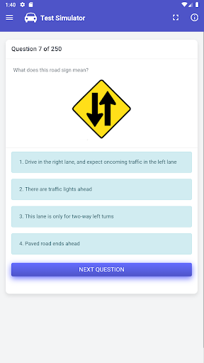 Kansas DMV Permit Test Screen 2