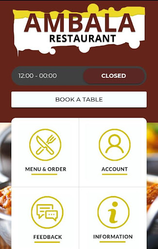 Android application Ambala Restaurant screenshort