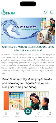 Android application Nước Sạch Học Đường screenshort