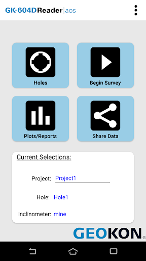 Android application GK-604DReader | aos screenshort