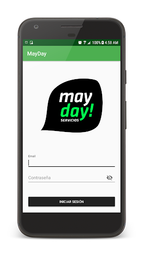 Android application Mayday Especialistas screenshort