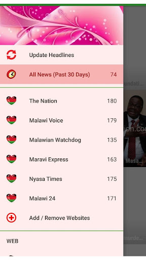 Malawi News App Screen 2