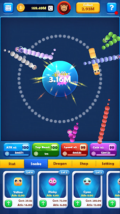 Idle Snakes Deluxe - io games - Screenshot 2