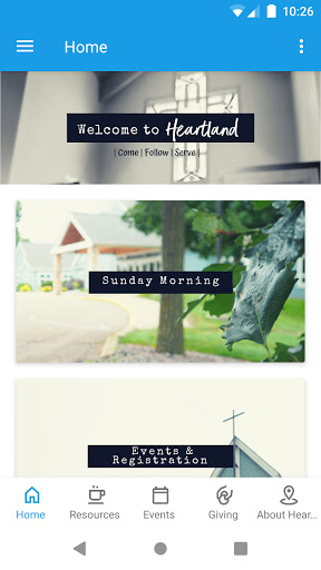 Android application Heartland Free Church screenshort