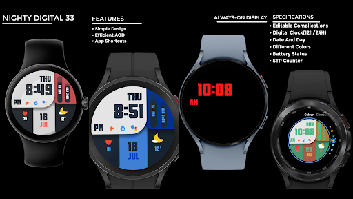 Nighty Digital 33 - watch face screenshot 14