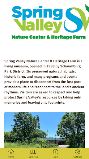 Android application Spring Valley Nature Center screenshort