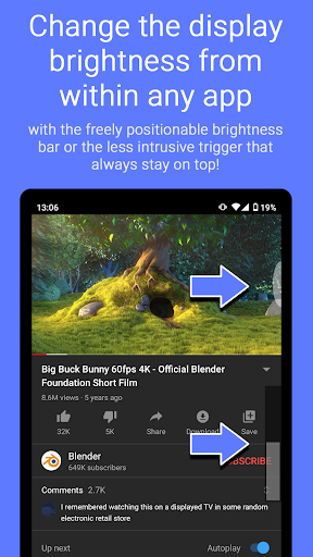 Android application Floating Brightness Control screenshort