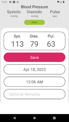 Offline BP Log Screen 3