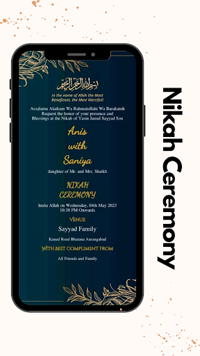 Muslim Wedding Card Maker Screenshot 3 - AppWisp.com