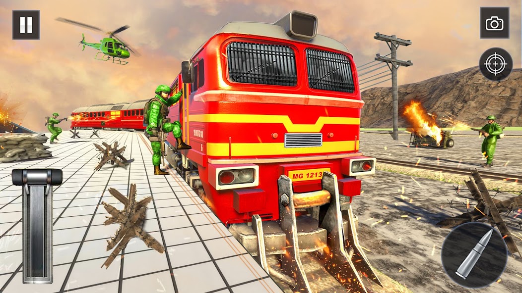 Army Train Shooter: Train Game banner