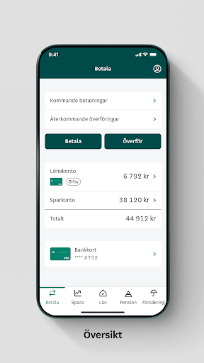 Android application Skandia och Skandiabanken screenshort