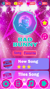EDM Bad Bunny Music Tiles Hop