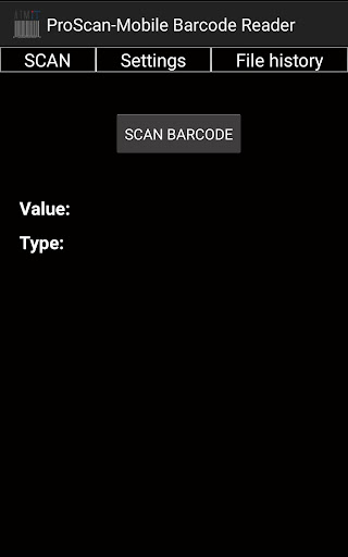 Android application ProScan-Mobile Barcode Reader screenshort