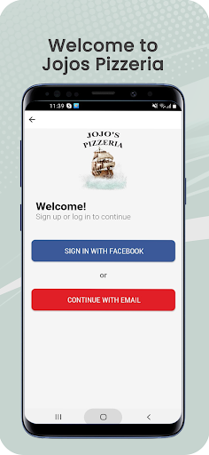 Android application Jojos Pizzeria screenshort