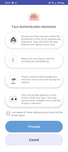 Android application AadhaarFaceRD screenshort