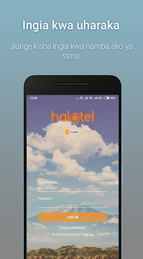Android application MY HALOTEL screenshort