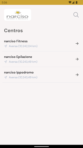 Android application Centri Narciso screenshort