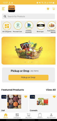 Android application Ftaak - Grocery screenshort