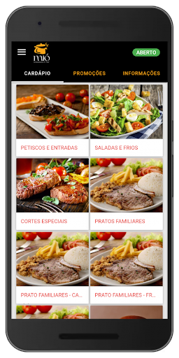 Android application Mió Restaurante screenshort