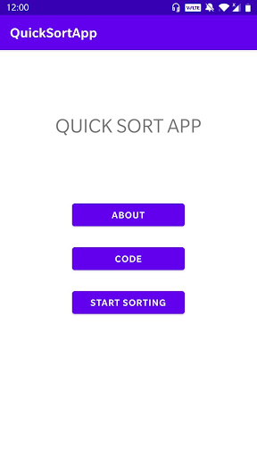 Quick Sort Screen 3