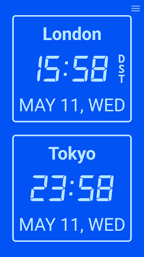 Screenshot of World Clock Dual Digital Clock